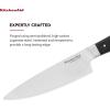 imageKitchenAid Gourmet 4 Piece Forged Triple Rivet Steak Knife Set High Carbon Japanese Steel Sharp Kitchen Knife Set 45 inch Black6Inch Chef Knife