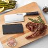 imageKitchenAid Gourmet 4 Piece Forged Triple Rivet Steak Knife Set High Carbon Japanese Steel Sharp Kitchen Knife Set 45 inch Black6Inch Cleaver Knife