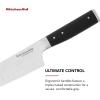 imageKitchenAid Gourmet 4 Piece Forged Triple Rivet Steak Knife Set High Carbon Japanese Steel Sharp Kitchen Knife Set 45 inch Black7Inch Santoku Knife