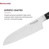 imageKitchenAid Gourmet 4 Piece Forged Triple Rivet Steak Knife Set High Carbon Japanese Steel Sharp Kitchen Knife Set 45 inch Black7Inch Santoku Knife