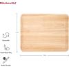 imageKitchenAid Gourmet Cutting Board with NonSlip feet and Recessed Handles Thick Chopping Board with EdgeGrain Design Charcuterie Board 12x16inch Birchwood Natural14L x 11W