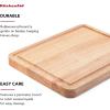 imageKitchenAid Gourmet Cutting Board with NonSlip feet and Recessed Handles Thick Chopping Board with EdgeGrain Design Charcuterie Board 12x16inch Birchwood Natural10L x 81W