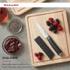 imageKitchenAid Gourmet Cutting Board with NonSlip feet and Recessed Handles Thick Chopping Board with EdgeGrain Design Charcuterie Board 12x16inch Birchwood Natural10L x 81W