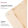 imageKitchenAid Gourmet Cutting Board with NonSlip feet and Recessed Handles Thick Chopping Board with EdgeGrain Design Charcuterie Board 12x16inch Birchwood Natural158L x 12W