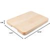 imageKitchenAid Gourmet Cutting Board with NonSlip feet and Recessed Handles Thick Chopping Board with EdgeGrain Design Charcuterie Board 12x16inch Birchwood Natural158L x 12W