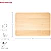 imageKitchenAid Gourmet Cutting Board with NonSlip feet and Recessed Handles Thick Chopping Board with EdgeGrain Design Charcuterie Board 12x16inch Birchwood Natural181L x 12W