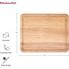 imageKitchenAid Gourmet Cutting Board with NonSlip feet and Recessed Handles Thick Chopping Board with EdgeGrain Design Charcuterie Board 12x16inch Birchwood Natural10L x 81W