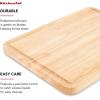 imageKitchenAid Gourmet Cutting Board with NonSlip feet and Recessed Handles Thick Chopping Board with EdgeGrain Design Charcuterie Board 12x16inch Birchwood Natural14L x 11W