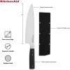 imageKitchenAid Gourmet Forged Triple Rivet Chef Knife with CustomFit Blade Cover 8inch Sharp Kitchen Knife HighCarbon Japanese Stainless Steel Blade BlackBlack