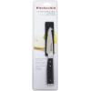 imageKitchenAid Gourmet Forged Triple Rivet Serrated Paring Knife with CustomFit Blade Cover 35inch Sharp Kitchen Knife HighCarbon Japanese Stainless Steel Blade Black