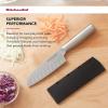 imageKitchenAid Gourmet Forged Triple Rivet Serrated Utility Knife with Custom Fit Blade Cover 55 inch Sharp Kitchen Knife High Carbon Japanese Stainless Steel Blade Stainless Steel