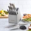 imageKitchenAid Gourmet Knife Block Set with Builtin Sharpener 15Piece Stainless SteelStainless Steel