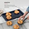 imageKitchenAid Nonstick Aluminized Steel Baking Sheet 123X10in SilverInk Blue