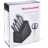 imageKitchenAid Slim TwoTone Knife Block Set with BuiltIn Knife Sharpener High Carbon Stainless Steel Kitchen Knives Sharp Kitchen Knife Set with Block 14Piece WhiteBlack