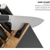 imageKitchenAid Slim TwoTone Knife Block Set with BuiltIn Knife Sharpener High Carbon Stainless Steel Kitchen Knives Sharp Kitchen Knife Set with Block 14Piece WhiteBlack