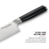 imageKitchenAid Slim TwoTone Knife Block Set with BuiltIn Knife Sharpener High Carbon Stainless Steel Kitchen Knives Sharp Kitchen Knife Set with Block 14Piece WhiteBlack