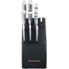 imageKitchenAid Slim TwoTone Knife Block Set with BuiltIn Knife Sharpener High Carbon Stainless Steel Kitchen Knives Sharp Kitchen Knife Set with Block 14Piece WhiteBlack