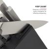 imageKitchenAid Slim TwoTone Knife Block Set with BuiltIn Knife Sharpener High Carbon Stainless Steel Kitchen Knives Sharp Kitchen Knife Set with Block 14Piece WhiteBlack