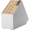 imageKitchenAid Slim TwoTone Knife Block Set with BuiltIn Knife Sharpener High Carbon Stainless Steel Kitchen Knives Sharp Kitchen Knife Set with Block 14Piece WhiteWhite