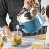 imageKitchenAid Teakettles EnamelonSteel Stovetop Whistling Teakettle Induction Ready Stainless steel Lid 2 Quart  Blue VelvetBlue Velvet