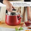 imageKitchenAid Teakettles EnamelonSteel Stovetop Whistling Teakettle Induction Ready Stainless steel Lid 2 Quart  Blue VelvetEmpire Red