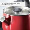 imageKitchenAid Teakettles EnamelonSteel Stovetop Whistling Teakettle Induction Ready Stainless steel Lid 2 Quart  Blue VelvetEmpire Red