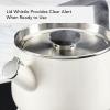 imageKitchenAid Teakettles EnamelonSteel Stovetop Whistling Teakettle Induction Ready Stainless steel Lid 2 Quart  WhiteWhite
