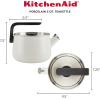 imageKitchenAid Teakettles EnamelonSteel Stovetop Whistling Teakettle Induction Ready Stainless steel Lid 2 Quart  WhiteWhite