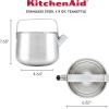 imageKitchenAid Teakettles Stainless Steel Whistling Teakettle 19 Quart  Brushed Stainless SteelBrushed Stainless Steel