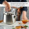 imageKitchenAid Teakettles Stainless Steel Whistling Teakettle 19 Quart  Brushed Stainless SteelBrushed Stainless Steel