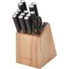 imageKitchenAid Classic 12 Piece Knife Block Set with Built in Knife Sharpener High Carbon Japanese Stainless Steel Kitchen Knives Sharp Kitchen Knife Set with Block Rubberwood15Piece Block Set