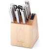 imageKitchenAid Gourmet 14 piece Forged Stainless Steel Knife Block Set with Built in Knife Sharpener High Carbon Japanese Stainless Steel Sharp Kitchen Knife Set with Block Birchwood