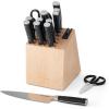 imageKitchenAid Gourmet 15 Piece Forged Triple Rivet Knife Block Set with Built in Knife Sharpener High Carbon Japanese Stainless Steel Kitchen Knives Sharp Kitchen Knife Set with Block Birchwood