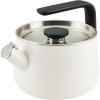 imageKitchenAid Teakettles EnamelonSteel Stovetop Whistling Teakettle Induction Ready Stainless steel Lid 2 Quart  WhiteWhite