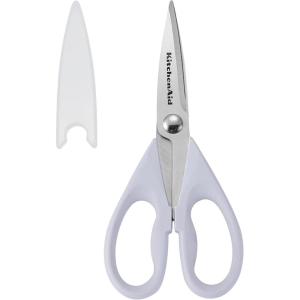 imageKitchenAid All Purpose Kitchen Shears with Protective Sheath Durable Stainless Steel Scissors Dishwasher Safe Soft Grip Comfort Handle 872 Inch RedLavendar Cream