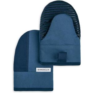 imageKitchenAid Beacon TwoTone NonSlip Mini Oven Mitt Set NavyInk 55quotx8quot 2 PieceNavyInk Blue