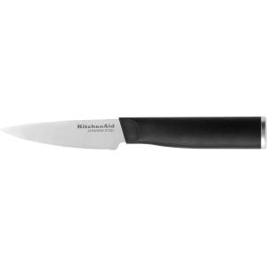 imageKitchenAid Classic 12 Piece Knife Block Set with Built in Knife Sharpener High Carbon Japanese Stainless Steel Kitchen Knives Sharp Kitchen Knife Set with Block Rubberwood35Inch Serrated Paring Knife