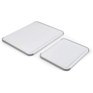 imageKitchenAid Classic Nonslip 2 Piece Plastic Cutting Board Set of 2 White
