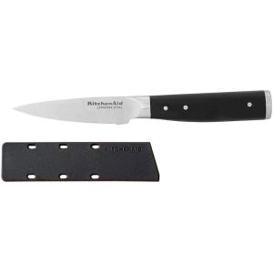 imageKitchenAid Gourmet 4 Piece Forged Triple Rivet Steak Knife Set High Carbon Japanese Steel Sharp Kitchen Knife Set 45 inch Black45Inch Fine Edge Utility Knife