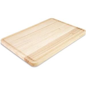 imageKitchenAid Gourmet Cutting Board with NonSlip feet and Recessed Handles Thick Chopping Board with EdgeGrain Design Charcuterie Board 12x16inch Birchwood Natural181L x 12W