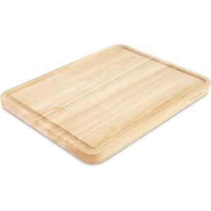 imageKitchenAid Gourmet Cutting Board with NonSlip feet and Recessed Handles Thick Chopping Board with EdgeGrain Design Charcuterie Board 12x16inch Birchwood Natural14L x 11W