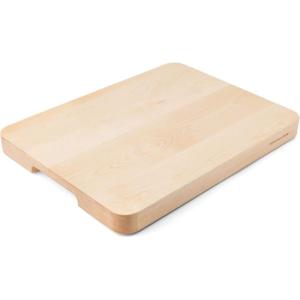 imageKitchenAid Gourmet Cutting Board with NonSlip feet and Recessed Handles Thick Chopping Board with EdgeGrain Design Charcuterie Board 12x16inch Birchwood Natural158L x 12W