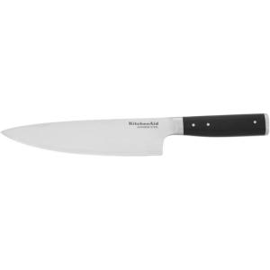 imageKitchenAid Gourmet Forged Triple Rivet Chef Knife with CustomFit Blade Cover 8inch Sharp Kitchen Knife HighCarbon Japanese Stainless Steel Blade BlackBlack