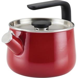 imageKitchenAid Teakettles EnamelonSteel Stovetop Whistling Teakettle Induction Ready Stainless steel Lid 2 Quart  Blue VelvetEmpire Red