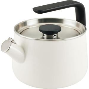 imageKitchenAid Teakettles EnamelonSteel Stovetop Whistling Teakettle Induction Ready Stainless steel Lid 2 Quart  WhiteWhite