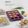 imageKitchenAid 24Cup Nonstick Aluminized Steel Mini Muffin Pan Contour SilverBeetroot