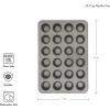 imageKitchenAid 24Cup Nonstick Aluminized Steel Mini Muffin Pan Contour SilverContour Silver
