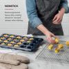 imageKitchenAid 24Cup Nonstick Aluminized Steel Mini Muffin Pan Contour SilverInk Blue