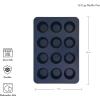 imageKitchenAid 24Cup Nonstick Aluminized Steel Mini Muffin Pan Contour SilverInk Blue