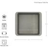 imageKitchenAid 9In Nonstick Swiss Engineered Aluminized Steel Square Cake Pan Dishwasher Safe Blue VelvetContour Silver